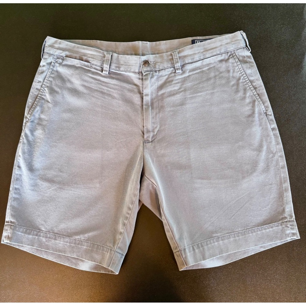 Polo Ralph Lauren Mens Classic Fit 9 Inch Chino Shorts Grey Cotton Size 38